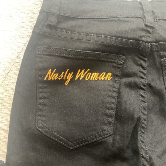 Verameat snake and bordered black skinny jeans high waist nasty woman - Picture 5 of 7